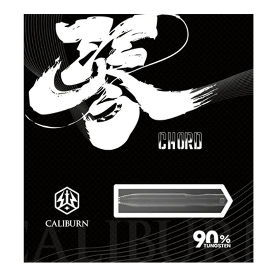 Caliburn Chord C2 steel darts - 23.5g Zu sehen ist der Caliburn Chord C2 Steeldart mit 23,5g Gewicht. Das Bild zeigt den Pfeil aus einer anderen Perspektive für eine bessere Ansicht.