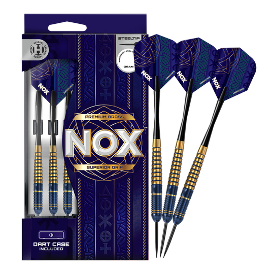 Harrows Nox Premium Brass Steel Darts Abgebildet sind die Harrows Nox Premium Brass Steeldarts. Dieses Produkt zeichnet sich durch hochwertige Verarbeitung aus.