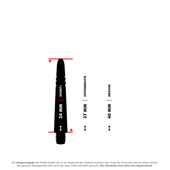 Winmau Vecta Shafts - Schwarz