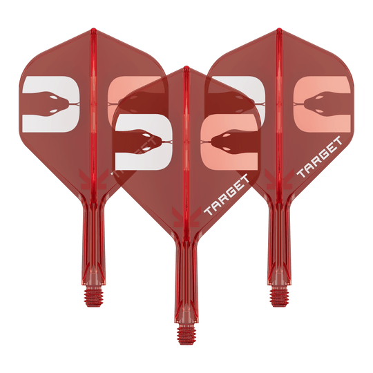 Target K-Flex Nathan Aspinall No2 Standard Flights Zu sehen ist ein Dart-Flight-System-Set. Es handelt sich um das Target K-Flex Nathan Aspinall No2 Standard Flight-System mit einer Länge von 19mm.