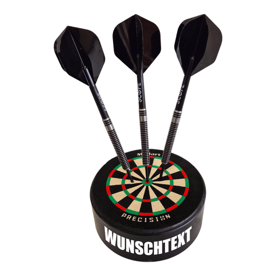 McDart Precision Mini Dartboard with custom text Hier sieht man ein Produktfoto mit dem Dateinamen 765_McDart_Mini_Precision_Dartboard_Darthalter_1_Impact. Nähere Angaben zum Produkt fehlen.
