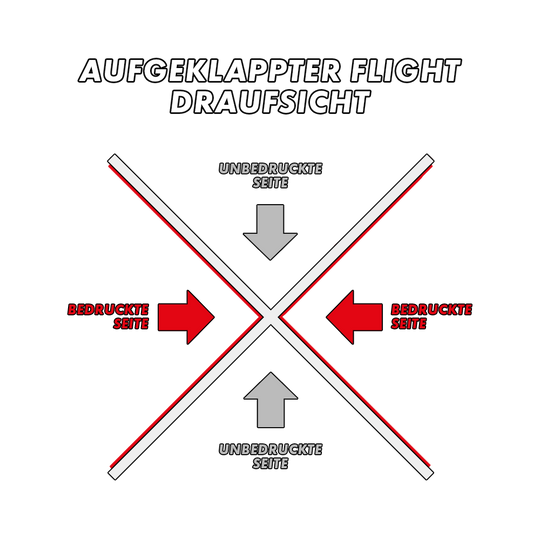 10 set of printed flights on 2 sides - desired text - MDX Slim