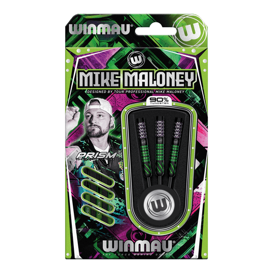 Winmau Mike Maloney steel darts Zu sehen sind Winmau Mike Maloney Steeldarts. Dieses Dart-Set ist für den professionellen Gebrauch gedacht.