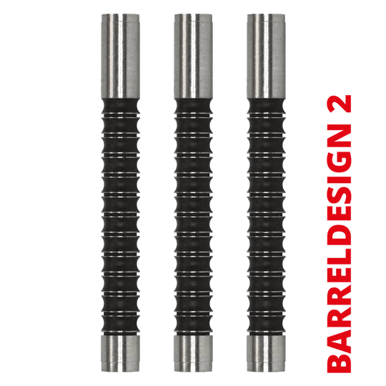 Das Produkt ist der McDart Super Grip Long 90% Tungsten Softdart-Barrel. Es handelt sich um ein längliches und griffiges Dart-Barrel.