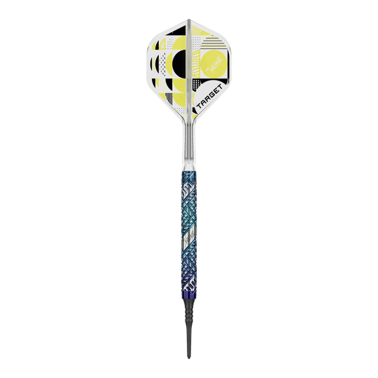 Das Bild zeigt die Target Luke Littler Edge Softdarts - 19g. Diese Softdarts sind für präzises und professionelles Dartspiel konzipiert.