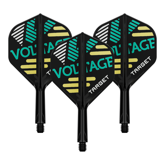 Abgebildet ist das Target K-Flex Rob Cross No2 Standard Flight-Shaft-System mit 19 mm Länge. Das Produkt ist ein Set für Dartzubehör.