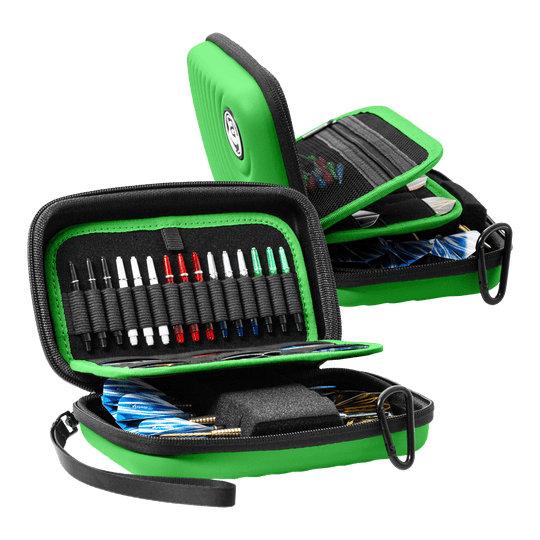 Bulls Orbis XL Dartcase - Green Abgebildet ist das Bulls Orbis XL Dartcase in der Farbe Grün. Es wurde speziell zum Schutz von Dartpfeilen entwickelt.