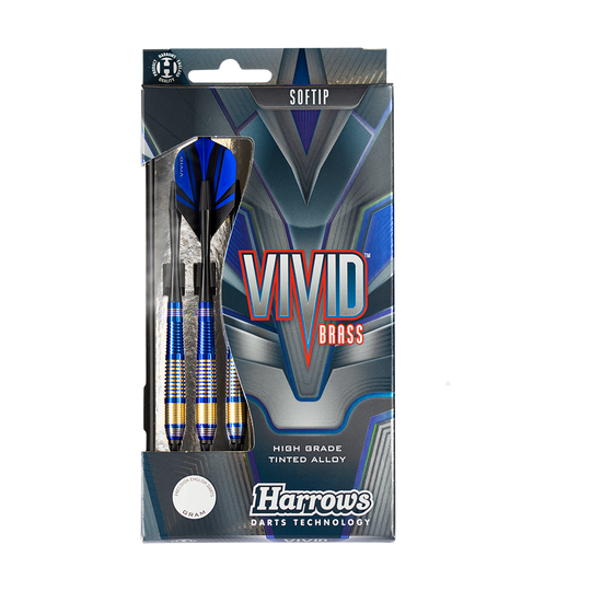 Harrows Vivid Brass Blue Softdarts - 18g