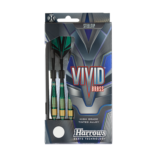 Harrows Vivid Brass Green steel darts