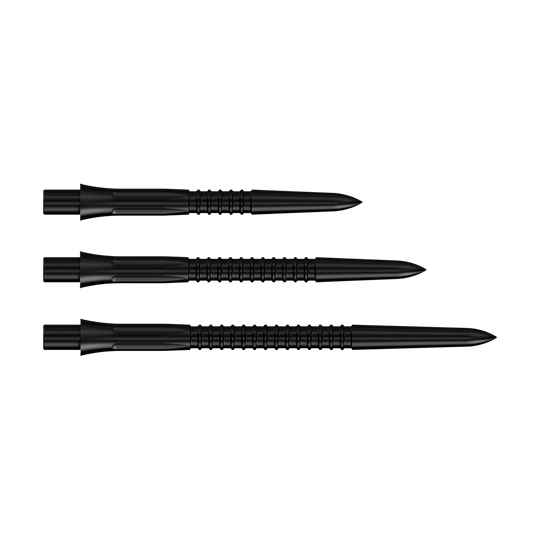 Mission Caliburn EVO Dart Tips GV1 - Black Abgebildet sind die Mission Caliburn EVO Dartspitzen GV1 in Schwarz. Diese Dartspitzen sind ideal für Steeldarts geeignet.