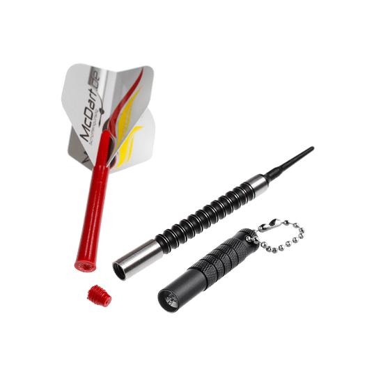 Das Bild zeigt einen Bullet Shaftrest Entferner in Schwarz. Es handelt sich um ein Zubehörteil für Dartpfeile.