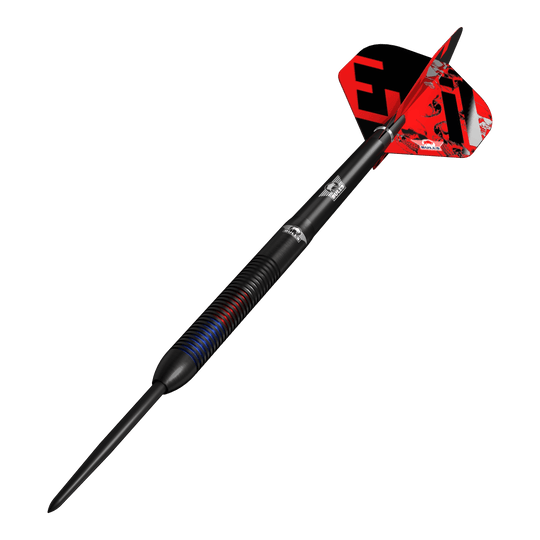 Bulls NL Karel Sedlacek E2 steel darts - 24g Zu sehen sind die Bulls NL Karel Sedlacek E2 Steeldarts mit 24 Gramm. Das Produkt wird aus einer anderen Perspektive dargestellt.