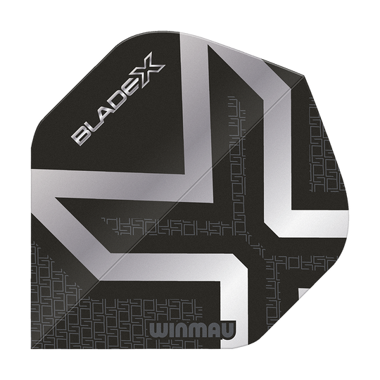 Winmau Prism Delta Blade X Metallic Silver No2 Standard Flights Dies ist ein Winmau Prism Delta Blade X Metallic Silver No2 Standard Flight. Das Bild zeigt das Produkt in silberner Farbe.