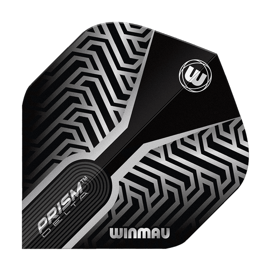 Das Bild zeigt die Winmau Prism Delta Silver No2 Standard Flights. Diese Flights sind für den Einsatz an Dartpfeilen geeignet.