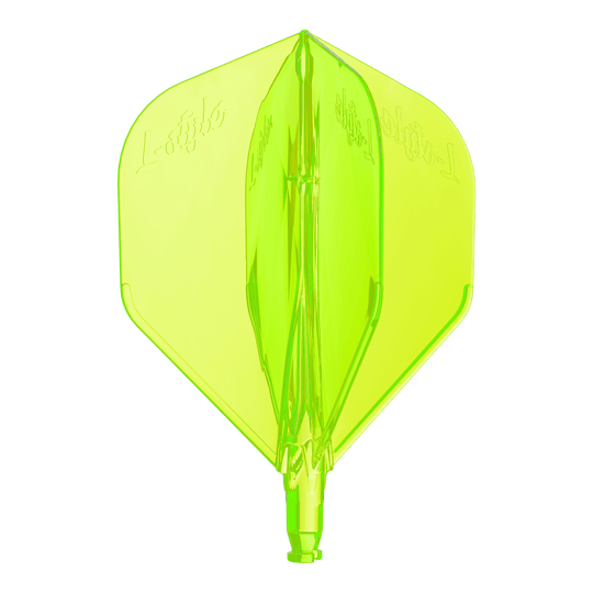 Ein Ersatzflight in Neonfarben ist abgebildet. Das Produkt ist für Dartpfeile konzipiert.