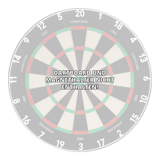 Precise 180 OnePiece Lasercut Number Ring Das Bild zeigt einen Zahlenring, Classic White, für ein Dartboard. Das Produkt wird genutzt, um die Felder des Dartboards zu markieren.