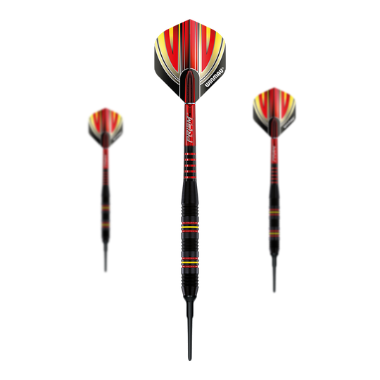 Winmau Outrage V2 Black Coated Brass Softdarts - 18g