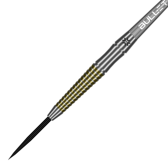 Abgebildet sind die Bullet Fang Steeldarts aus Seitenansicht. Die Darts werden im Profil dargestellt.