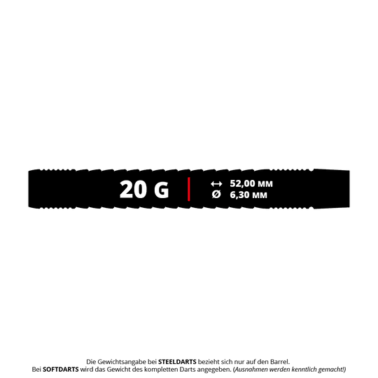 Bullet Gator Softdarts - 20g Auf dem Bild sind die Bullet Gator Softdarts - 20g zu sehen. Diese Softdarts wiegen 20 Gramm und sind speziell für elektronische Dartscheiben entwickelt.