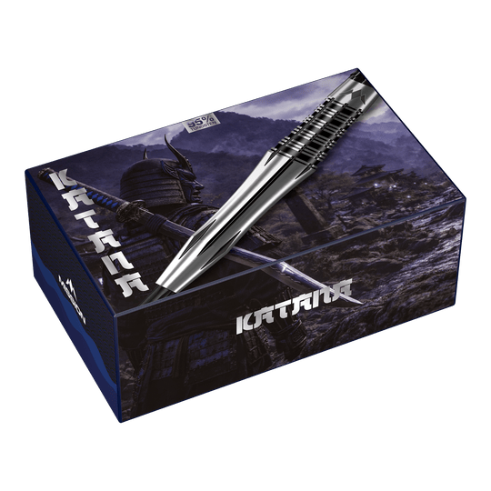 Mission Katana Steel Darts Mission Katana Steeldarts sind auf dem Foto zu sehen. Es zeigt das Aussehen der Steeldarts klar und deutlich.