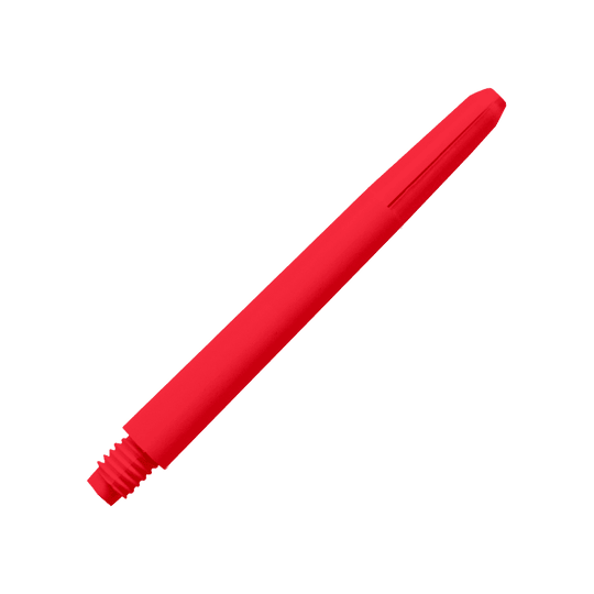 571_Nylon_Shafts_Rot_48mm_2 Das Bild zeigt einen roten Nylon-Schaft. Der Schaft hat ein schlichtes, glattes Design.