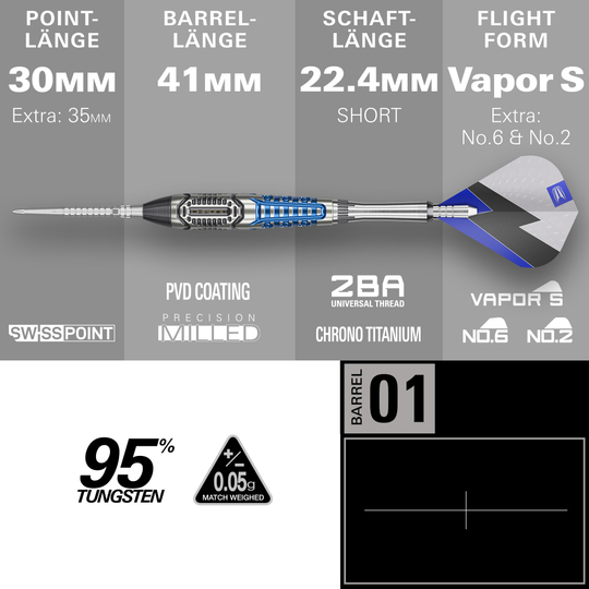 Target Phil Taylor Power X Chrono Swiss Points steel darts