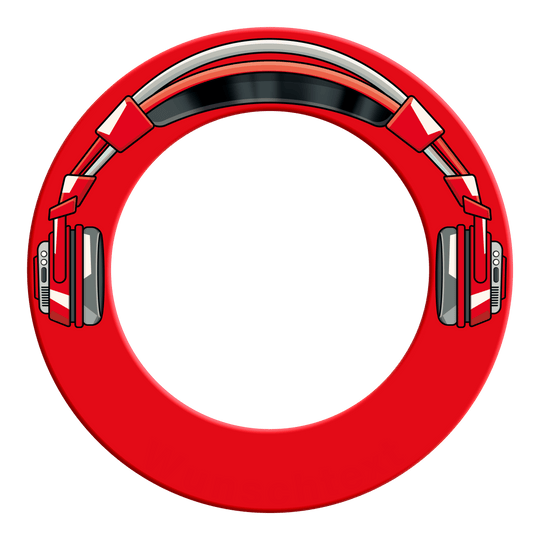 McDart Stereo Dartboard Surround Dieses Bild zeigt ein Produkt mit dem Dateinamen MSF-J1_McDart_Stereo_Dartboard_Surround_Rot_2. Das Produkt ist auf einem schlichten Hintergrund abgebildet.