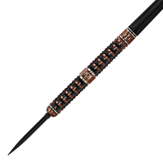 Harrows Tungsten Trinity Quick Point Steel Darts Harrows Wolfram Trinity Quick Point Steeldarts sind auf diesem Bild abgebildet. Diese Steeldarts sind für präzises Dartspiel konzipiert.