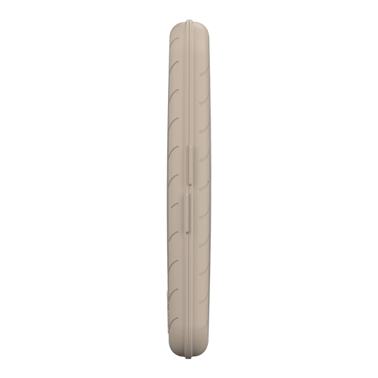 Harrows Slimcase Dart Case Das Bild zeigt eine schlanke, steingraue Darttasche von der Seite. Die Oberfläche ist leicht strukturiert und die Tasche ist fest verschlossen.