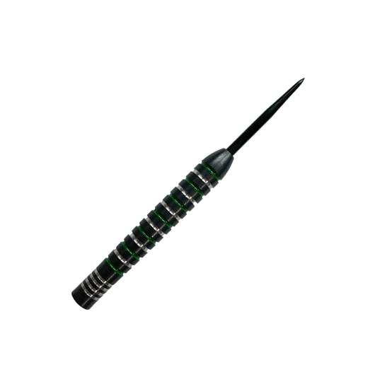 McDart Silver Green Steeldart Barrels Hier wird ein einzelnes McDart Silver Green Steeldart Barrel gezeigt. Das Design ist schlicht und elegant.