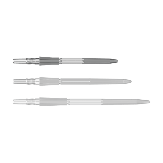 Target Elysian Archetype 43 Swiss Point Steel Dart Tips - Silver Abgebildet ist eine silberne SwissPoint Dartspitze, 30 mm lang. Die Spitze stammt vermutlich von Target Elysian Archetype 43.
