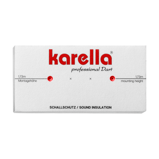Compact soundproofing Karella for steel dartboards Das Bild zeigt den Kompakten Schallschutz Karella für Steeldartboards. Er dient zur Schallreduzierung bei Steeldartboards.