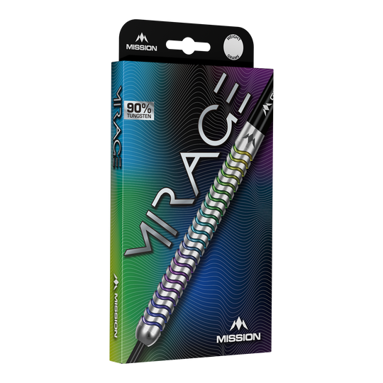 Mission Mirage Steeldarts sind klassische Steeldarts für präzises Spiel. Das Bild zeigt das Produkt in Detailansicht.
