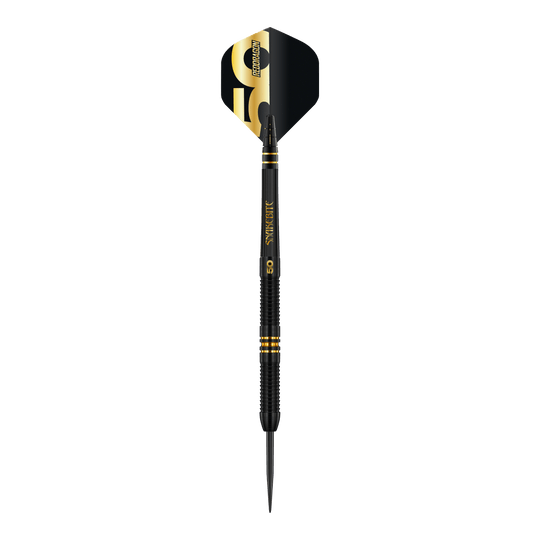 Red Dragon Peter Wright 50 Years Player Limited Edition Steeldarts - 21g. Hier sieht man einen hochwertigen Spieler-Dart von Red Dragon in einer besonderen Edition.