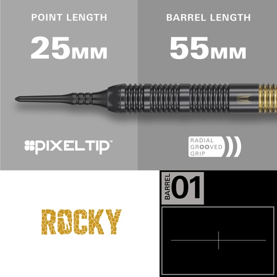 Target Josh Rock Brass Soft Darts - 18g