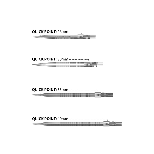 Harrows Quick Point Micro Ridge Dart Tips - Silver Hier sind Harrows Quick Point Micro Ridge Dartspitzen in Silber zu sehen. Sie haben eine gerillte Oberfläche für besseren Halt.