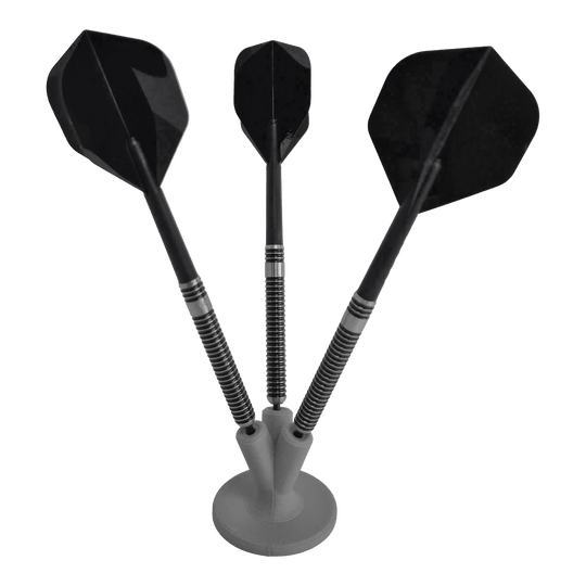 NYT Studio Compact Dart Holder Das Bild zeigt einen kompakten Dart-Halter in Grau. Ein funktionales Zubehörteil für Dartspieler.