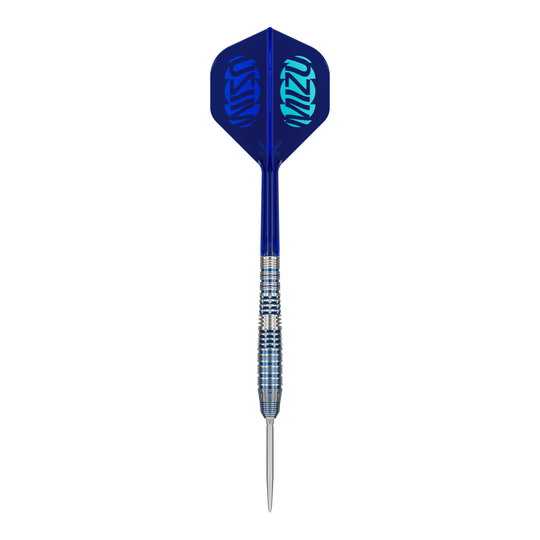 Das Bild zeigt die Target Japan Mizu Series 03 Swiss Point Steeldarts. Diese Darts sind für professionelle Dartspieler geeignet.
