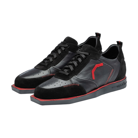 Triple20 Leather Dart Shoes - Black Red