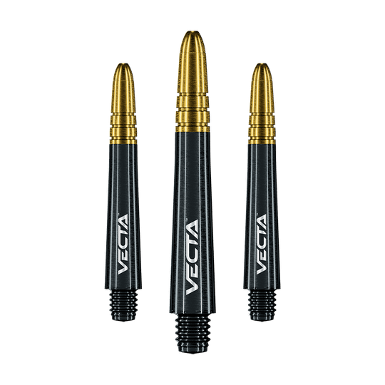 Winmau Vecta Shafts - Schwarz Gold