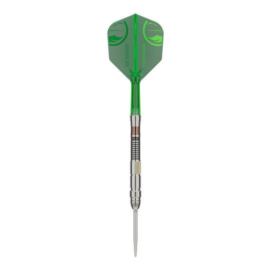 Das Bild zeigt die Target Star Wars Luke Skywalker The Jedi Knight Light Saber Limited Edition Steeldarts - 24g. Es handelt sich um eine limitierte Dart-Edition, inspiriert von Luke Skywalker aus Star Wars.