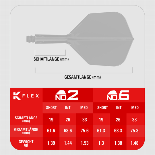 Target K-Flex Red No2 Standard Flights