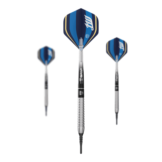 Bulls Leon Weber soft darts - 22g Auf dem Bild sind Bulls Leon Weber Softdarts - 22g als komplettes Set dargestellt. Das Set eignet sich perfekt für den Einstieg ins Softdart-Spiel.