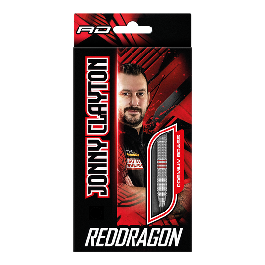 Red Dragon Jonny Clayton Brass Steel Darts - 21 g Red Dragon Jonny Clayton Brass Steeldarts - 21 g abgebildet. Die Darts sind für präzises Steeldart-Spiel geeignet.