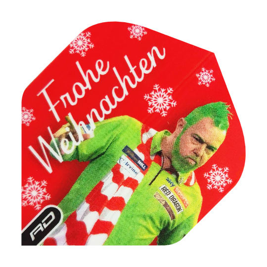 Red Dragon Peter Wright Grinch Standard Christmas Flights Gezeigt werden die Red Dragon Peter Wright Grinch Standard Weihnachtsflights. Diese Flights sind ein schönes Zubehör für Dartspieler in der Weihnachtszeit.