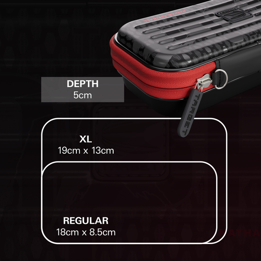 Das Bild zeigt das Takoma Ghost Series Nathan Aspinall Dartcase. Dieses Dartcase eignet sich perfekt für Fans von Nathan Aspinall.