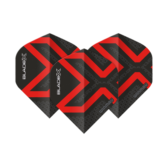 Winmau Prism Delta Blade X Metallic Red No2 Standard Flights Dies ist ein Winmau Prism Delta Blade X Metallic Red No2 Standard Flight. Das abgebildete Produkt ist in roter Farbe gehalten.