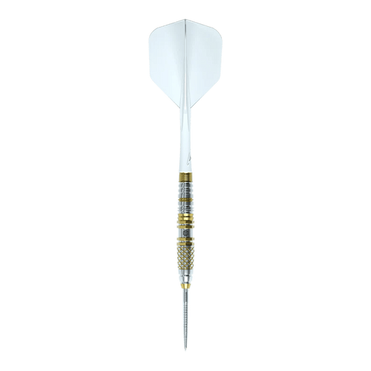 Caliburn Players Darts Lee Soon An Gold Spear Steeldarts - 23g Dieses Bild zeigt die Caliburn Players Darts Lee Soon An Gold Spear Steeldarts, 23g. Sie sind speziell für Dartspieler konzipiert und haben eine elegante Form.