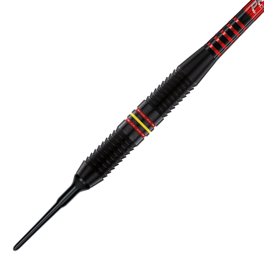 Winmau Outrage V1 Black Coated Brass Soft Darts - 18g