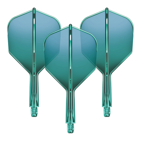 GOAT A1R No6 Flight Shaft System - Green Produktbild mit dem Dateinamen GD8000160_GOAT_A1R_No6_Flight-Shaft-System_Gruen_19mm_1Set. Zeigt vermutlich ein grünfarbenes Flight-Shaft-System für Dartpfeile mit 19mm Länge.